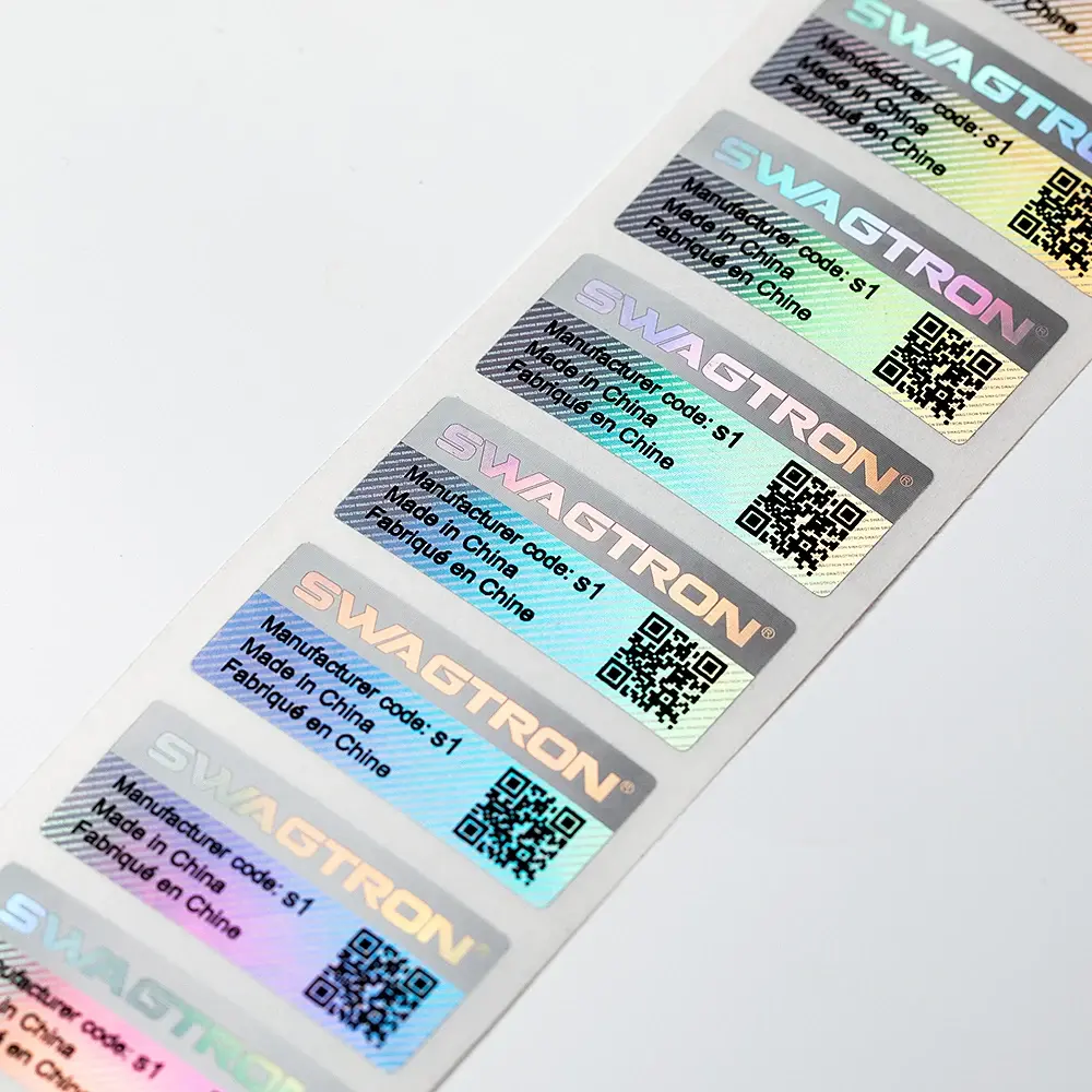 Beveiligingsetiketten Qr Code Anti Namaak Sticker 3d Zelfklevend Holografisch Label