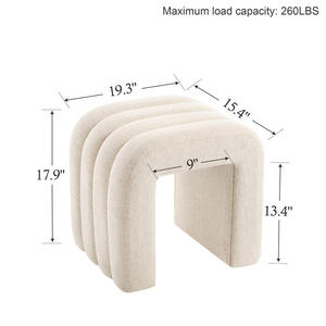 Taburete otomano cuadrado de dormitorio de terciopelo, taburete lateral para el hogar, hoteles y restaurantes, silla otomana de decoración para el hogar 2024 superventas - Product Image 4