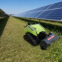 OEM ODM Mesin Pemotong Rumput Diesel Crawler Remote Control yang Dapat Disesuaikan, Mini Cultivator untuk Pekerjaan Pembersihan Rumput di Berbagai Medan