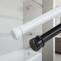 Tringle de Douche Professionnelle Écologique en Métal Sans Perçage à Tension Réglable pour Hôtels