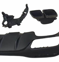 Diffuseur arrière GLE63 de haute qualité avec double sortie d'échappement pour GLE W166 2015-2019 Sport