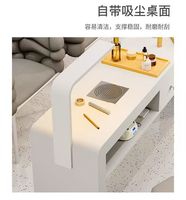Fournitures d'usine Tables de manucure pour salon de manucure avec prise de courant Table de manucure simple double personne avec aspirateur