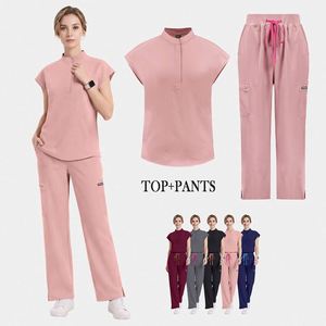 Conjunto de Uniformes Médicos para Enfermería al por Mayor, Traje de Enfermera Elástico y Suave, Uniformes Quirúrgicos para Hospital - Product Image 1