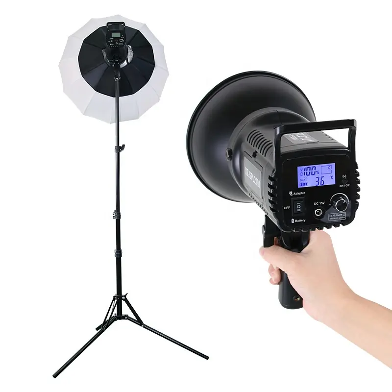150w High Power Portable Studio Photography Fill Light Sunlamp Remote Control Film Shooting Studio Video Lights