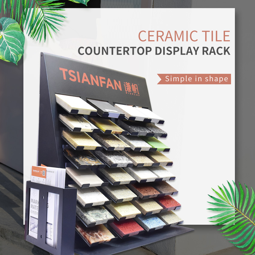 Wholesale Factory Mosaic Table Top Racks Custom Marble Sample Table Stone Stand Countertop Granite Ceramic Tile Display Rack