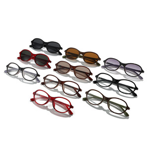 Oval <b>Sunglasses</b> Brown <b>Frame</b> PC Lens UV400 Protection For Women <b>Small</b> Faces - Product Image 4