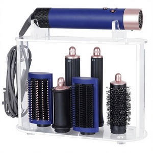 Soporte de Almacenamiento Rectangular de Acrílico para <span class=keywords><strong>Accesorios</strong></span> de Estilizador <span class=keywords><strong>Airwrap</strong></span>, Organizador de Cables de 6 Orificios para Baño y Hogar - Product Image 1