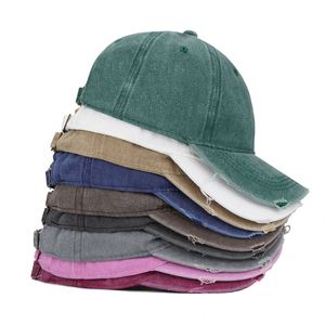 Gorra de béisbol de algodón suave vintage de perfil bajo sin estructurar con logotipo personalizado al por mayor con borde roto estilo lavado en blanco - Product Image 5