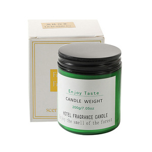 Vela Aromática en Botella Verde de 200g, Cera de Soya, Aceite Esencial, Vela Perfumada para Hotel, Elimina Olores - Product Image 1