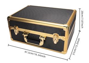 <span class=keywords><strong>Valise</strong></span> de voyage pour barbier portable et pratique avec serrure, mallette en aluminium durable pour transporter les outils de barbier - Product Image 4