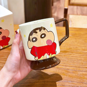 Crayon Shinchan <b>Ceramic</b> <b>Mug</b> Stemmed Cup 350Ml Cartoon Design Gift Box For Office Or Home Use - Product Image 2