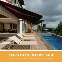Auvent rétractable motorisé à cassette intégrale, multi-toldos, pare-soleil et imperméable, avec cadre en alliage d'aluminium, pour balcon