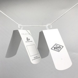 Custom <b>Cardboard</b> Tags and Sock Paper Tags with Plastic Hangers - Product Image 2
