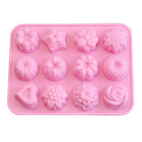 Cetakan Kue Silikon 2D/3D Motif Bunga Fashion Beragam, Anti Lengket, Ramah Lingkungan, Tahan Panas, Dapat Digunakan Kembali