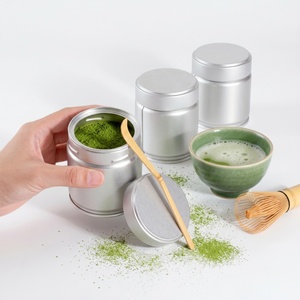 Lata de Matcha con Logotipo Personalizado, Lata de Hojalata de Grado Alimenticio, Recipiente Metálico para Té Verde en Polvo con Tapa Hermética - Product Image 1