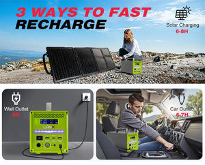 Estación Portátil de 400W 110V, Generador Solar de Gran Capacidad, Compatible con Automóviles, para Campamentos al Aire Libre, Emergencias, Puestos de Venta y Respaldo - Product Image 4