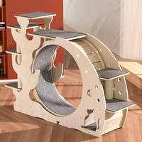Roue d'exercice silencieuse pour chat, cadre d'escalade en panneau de fibres de bois, jouet pour chat, accessoires pour chat, tapis roulant pour chat, prix d'usine OEM personnalisé