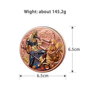 Moneta Commemorativa <span class=keywords><strong>Dei</strong></span> della Mitologia Egizia, 5oz in Rame Puro .999, Rilievo 3D Smaltato, Moneta da Collezione e Souvenir - Product Image 5