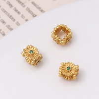 Simple 6-9mm Micro Zircon Creux Rond Lâche Perlé Grande Petite Perle D'espacement pour DIY Bracelet Collier Bijoux Accessoires