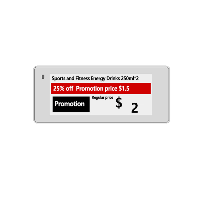 2.9 Inch Retail Store Digital Price Tag,Smart Epaper Display Esl System Electronic Label Shelf For Grocery