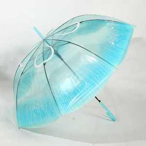<span class=keywords><strong>Parapluie</strong></span> PVC personnalisé en plastique éblouissant POE <span class=keywords><strong>holographique</strong></span> méduse transparente japonaise pliable avec fleur imprimé <span class=keywords><strong>parapluie</strong></span> clair - Product Image 2