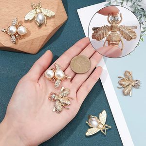 WADORN Set Bag Decorative Buckle Clip Styles Bee Shape Metal <b>Purse</b> Decoration Clasp Buckle Shoes Sweater Pearl Button For Leathe - Product Image 3