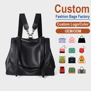 Custom Fashionable Faux Leather <b>Backpack</b> With Detachable Shoulder Strap Medium Capacity Water Resistant Daily Use Women's Bag - Product Image 1
