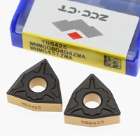 ZCC-CT WNMG080408 EM YBG205 Inserto de torneado de carburo con revestimiento de diamante, herramienta de torno CNC HRC60 para acero, en caja