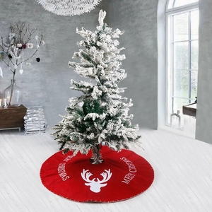 Falda para Árbol de Navidad con Diseño de Alce, Decoración Navideña Roja, Artículos para el Hogar, Adornos Navideños - Product Image 3