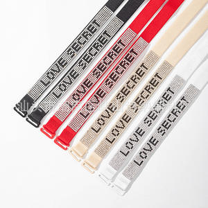 Sangles de soutien-gorge Hotfix en <span class=keywords><strong>strass</strong></span> de verre 3D transfrontalières Sangles de vêtement exposées détachables élastiques antidérapantes - Product Image 4