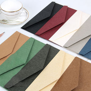 <span class=keywords><strong>Lettre</strong></span> de carte d'invitation vintage de 22x11cm, <span class=keywords><strong>enveloppe</strong></span> portefeuille kraft colorée en papier imitation daim pour utilisation en cadeau - Product Image 4