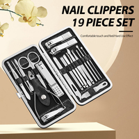 Kit complet de coupe-ongles en acier au carbone avec rainures de protection, pinces à bec incliné et cure-oreilles pour ongles – Outils durables