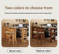 Venta Directa de Fábrica: Mueble Bar Moderno y Sencillo de Madera Extensible, Armario de Almacenamiento y Separador de Ambientes para Sala de Estar