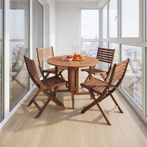 Silla de Jardín Plegable de Madera de Acacia Ecológica Contemporánea, Económica, al por Mayor, para Uso en Villa, Parque, Dormitorio, Cocina y Patio - Product Image 1