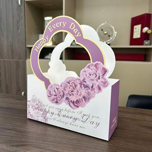 Joywood Caja de Arreglo Floral de Cartulina Blanca Impermeable con Revestimiento para Exhibición de Floristería - Product Image 6