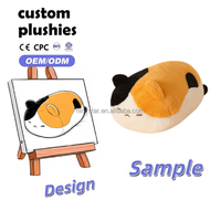 Coussin en peluche chat mignon, doux, rembourré en coton PP, pour la décompression, décoration de canapé, cadeau pour enfants et famille