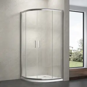 Exceed Classic Customized Curves Double Sliding Quadrant Shower Enclosure with Easy Clean 6mm Glass