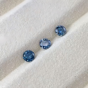 Moissanita Azul Suelta de Alta Calidad al por Mayor, Gemas Naturales Creadas en Laboratorio, Forma Redonda con Certificado GRA - Product Image 5