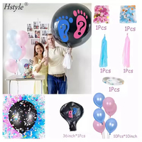 Hstyle vente chaude sexe révéler noir grand ballon garçon ou fille sexe révéler décoration SET330 pour sexe révéler fournitures de fête