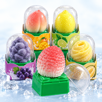 Prix d'usine OEM, glace en forme de fruits 3D, 75g, saveurs assorties, mangue, pêche, citron, fraise, collation glacée
