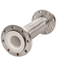 Tuyau flexible en acier inoxydable 304 avec revêtement PTFE DN25 DN32 DN40 DN65 pour applications chimiques industrielles basse pression