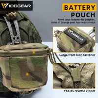 IDOGEAR Boîte de rangement pour batterie NVG en nylon tactique, pochette de contrepoids, support en forme de T, système de maintien réglable