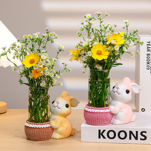 Juego de Jarrones de Resina con Diseño de Muñecos de Dibujos Animados, Lindos Porta Plantas Acuáticas para Parejas, Decoración para el Hogar y la Oficina, Regalo para Niños y Adultos - Product Image 2