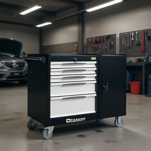 Fasano <b>Tools</b> <b>Rolling</b> <b>Tool</b> Cabinet 5 Drawer With Door Auto Repair Storage - Product Image 3