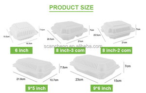 Dùng một lần 100% phân hủy sinh học tinh bột ngô Thông tư lấy đi <span class=keywords><strong>container</strong></span> thực phẩm cho nhà hàng takeout hoặc văn phòng sử dụng - Product Image 3