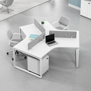 Moderno <span class=keywords><strong>Minimalista</strong></span> Espacio de Trabajo Abierto Coworking Estación de Trabajo <span class=keywords><strong>Barato</strong></span> 3 5 6 Persona Oficina Computadora Mesa <span class=keywords><strong>Escritorio</strong></span> Para El Personal - Product Image 3