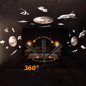 2025 nuova lente ad alta definizione cavo USB atmosfera luce notturna luna vita marina stelle galassia proiettore notte per il veicolo-montato - Product Image 5