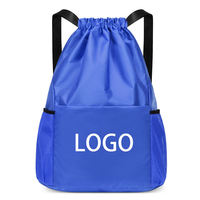 Sac à cordon promotionnel personnalisé avec logo imprimé, en tissu à séchage rapide, vente en gros pour la gym, le basketball et le marathon