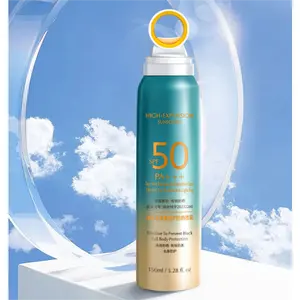 Penjualan laris semprotan tabir surya pelembap Label pribadi SPF 50 + tabir surya kedap air