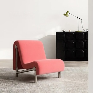 เก้าอี้รับประทานอาหารสแตนเลสแบบมินิมอลโครงสร้างตามหลักสรีรศาสตร์เก้าอี้เลานจ์ระเบียงห้องนั่งเล่น - Product Image 2